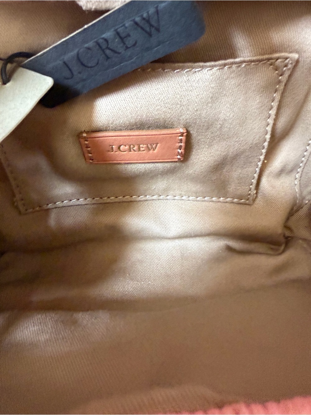 J. Crew Pink Woven Straw
Clutch with Tan Leather Trim - Picture 9 of 10